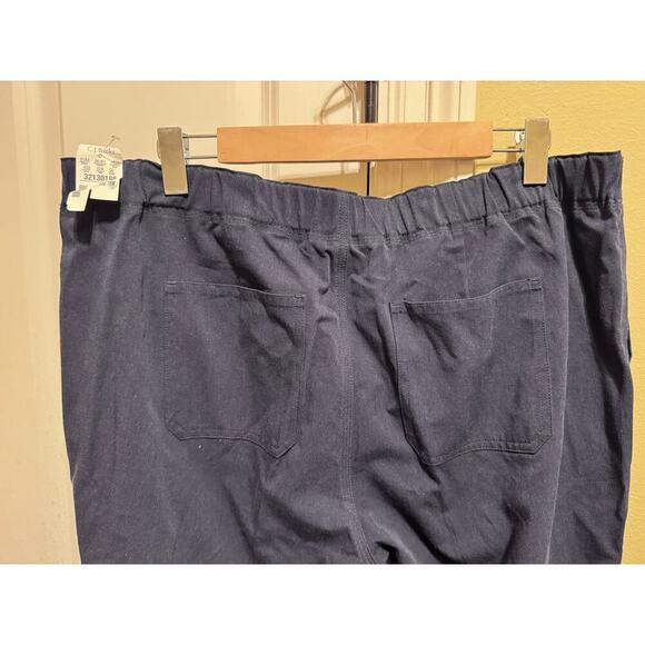 CJ Banks Navy Blue Tencel Straight Leg Pants Pockets Zipper Button Plus Size 18W - Picture 5 of 12